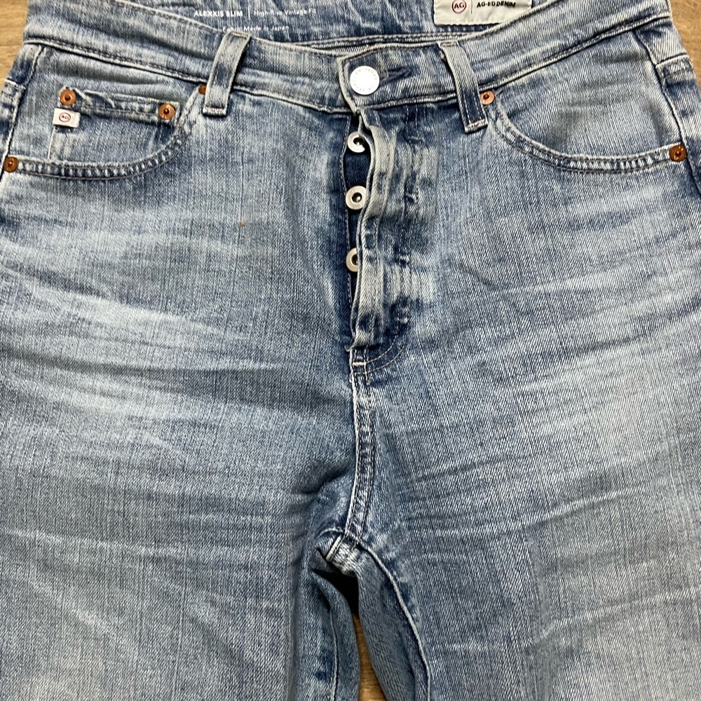 AG Adriano Goldschmied Light Blue high Rise Vintage fit Straight Leg Jeans - Picture 4 of 15